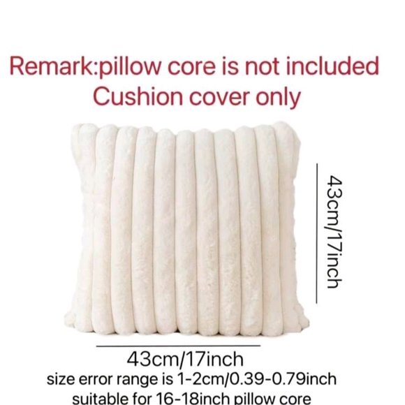 Plush Cream Throw Pillows - Picture 5 of 5